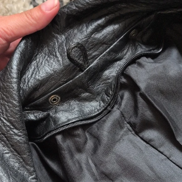 LeatherBiker Trench Coat